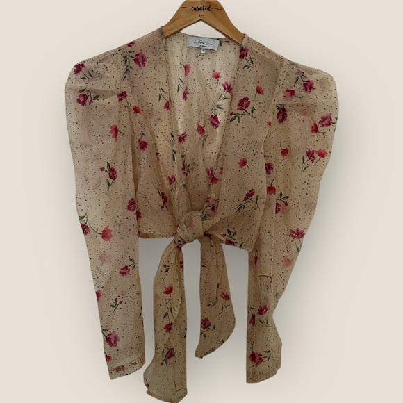 L’Academie REVOLVE | The Lottie Crop Top in Multi Floral | Size S - Picture 9 of 16